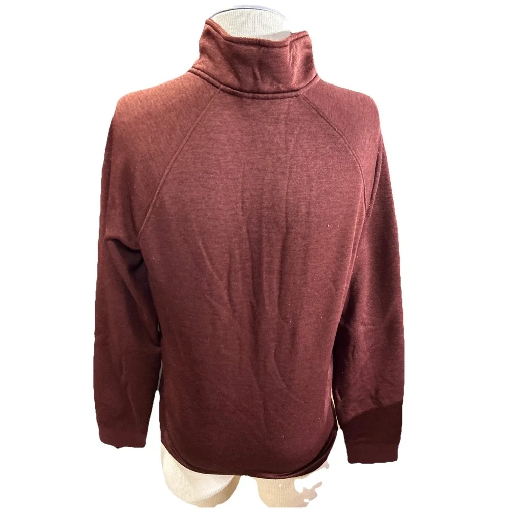 The North Face mens Sweatshirt‎ 1/4 Zip M Pullover Brown Moch Neck Active Wear